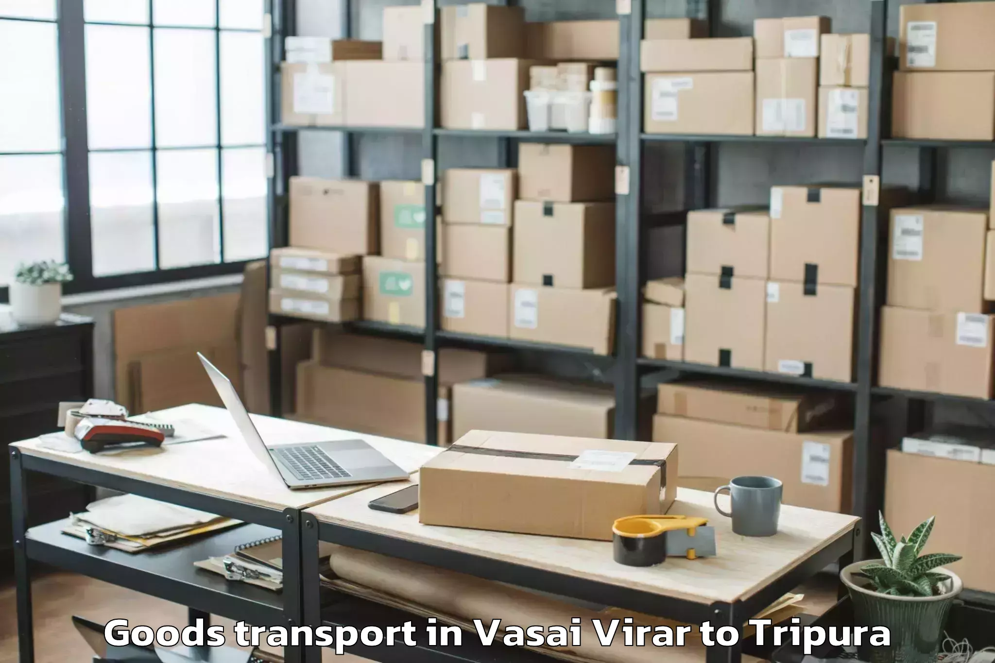 Top Vasai Virar to Aambasa Goods Transport Available